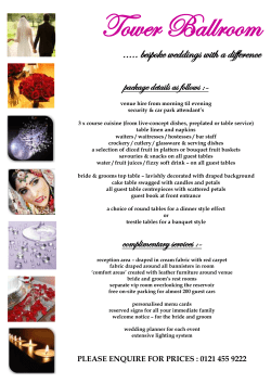 Package Prices * evenings