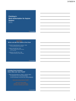 Clocking in: Work Authorization for Asylum Seekers