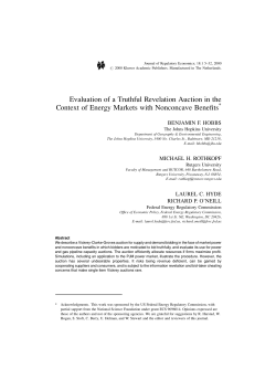 Evaluation of a Truthful Revelation Auction in the Context of Energy