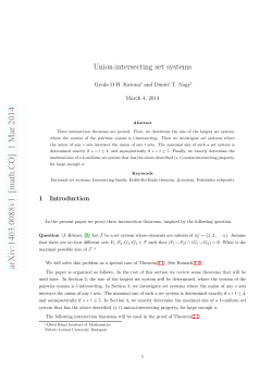 Union-intersecting set systems