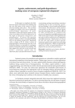 Agents, endowments, and path-dependence: making