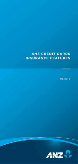 ANZ CREDIT CARDS INSURANCE FEATURES