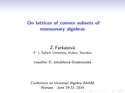 On lattices of convex subsets of monounary algebras