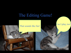 The Editing Game 3