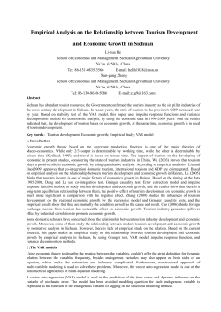 Empirical Analysis on the Relationship between Tourism