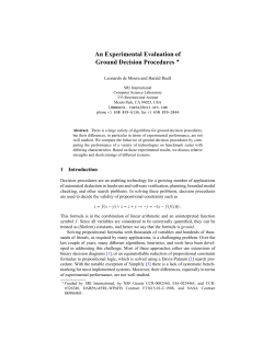 An Experimental Evaluation of Ground Decision Procedures