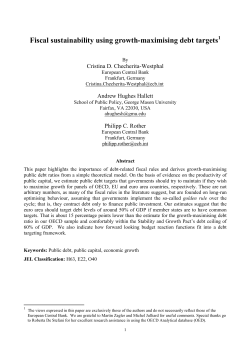 Fiscal sustainability using growth