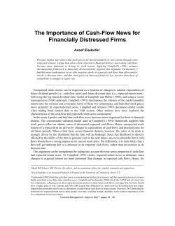 The Importance of Cash-Flow News for Financially Distressed Firms