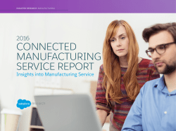 Salesforce`s 2016 Connected Manufacturing Service Report