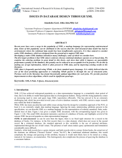 issues in database design through xml