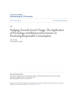 Nudging Towards Social Change: The Application of Psychology