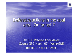 Defensive actions in goal-area