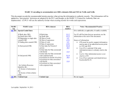 MARC21 changes to accommodate RDA elements