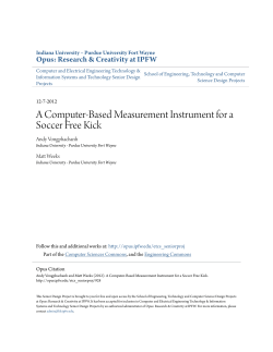 A Computer-Based Measurement Instrument for a Soccer Free Kick