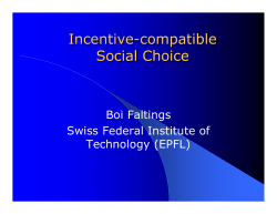 Incentive-Compatible Social Choice