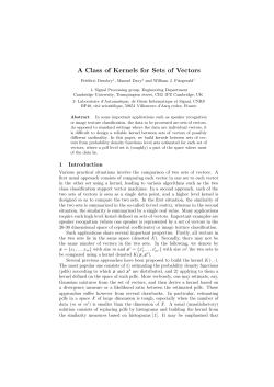 A Class of Kernels for Sets of Vectors