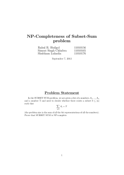 NP-Completeness of Subset