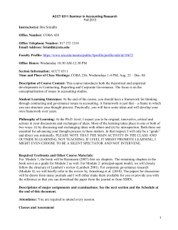 MODULE 1: Conceptualization of Accounting Research