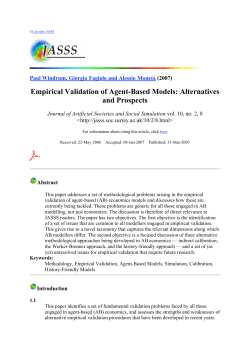 Empirical Validation of Agent-Based Models: Alternatives