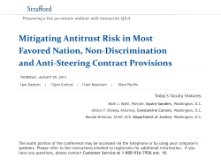 Mitigating Antitrust Risk in Most Favored Nation, Non
