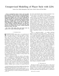Unsupervised Modelling of Player Style with LDA