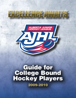 Guide for College Bound Hockey Players