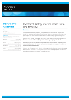 Investment Strategy Selection Should Take a