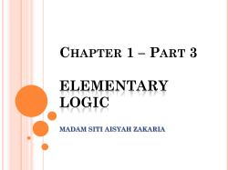 Chapter 1 SETS, FUNCTIONs, ELEMENTARY