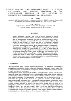 POSITIVE SCHOLAR - AN EXPERIENCE BASED ON POSITIVE