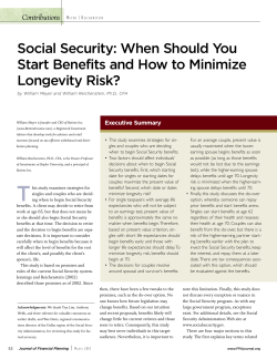 Social Security - Income Strategy