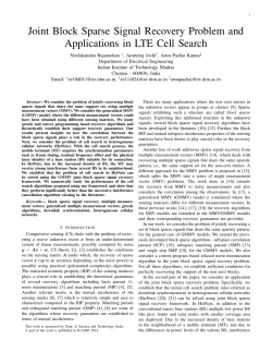 Joint Block Sparse Signal Recovery Problem and Applications in