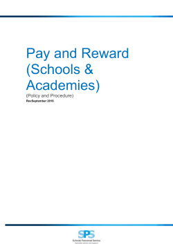 School and Academy Pay and Reward Policy