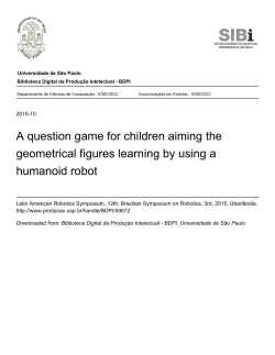 A question game for children aiming the geometrical
