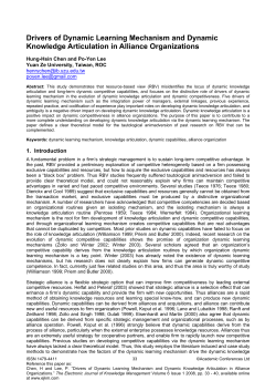 Drivers of Dynamic Learning Mechanism and Dynamic Knowledge