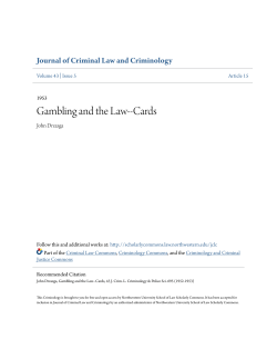 Gambling and the Law--Cards - Northwestern University School of