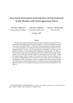 Structural Estimation and Solution of International Trade Models with