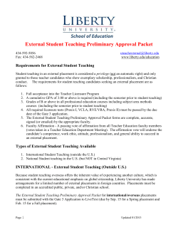 External student teaching