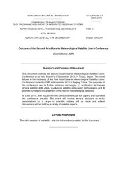 Outcome of the Second Asia/Oceania Meteorological