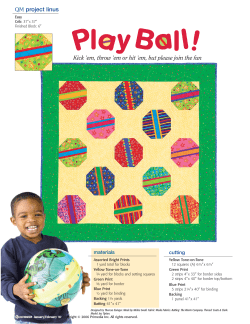 Play Ball! - Quiltmaker