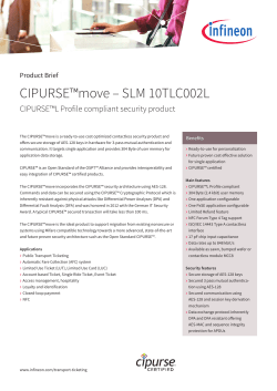CIPURSE&trade;move &ndash; SLM 10TLC002L