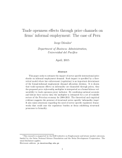 Trade openness effects through price channels on firms` informal