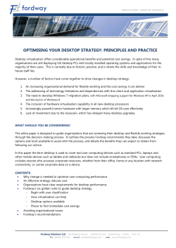 optimising your desktop strategy: principles and practice
