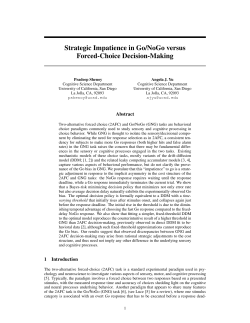 Strategic Impatience in Go/NoGo versus Forced
