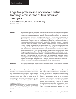 Cognitive presence in asynchronous online learning