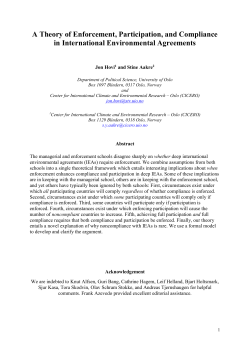 A Theory of Enforcement, Participation, and Compliance in