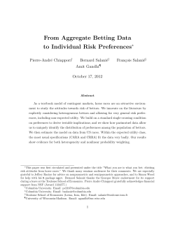 From Aggregate Betting Data to Individual Risk Preferences