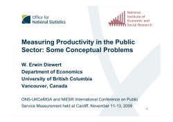 Measuring Productivity in the Public Sector: Some Conceptual