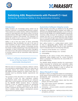 Satisfying ASIL Requirements with Parasoft C++test