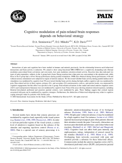 Cognitive modulation of pain-related brain responses depends on