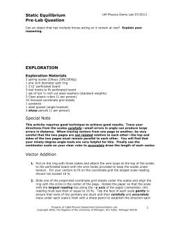 Static Equilibrium Lab - University of Michigan SharePoint Portal